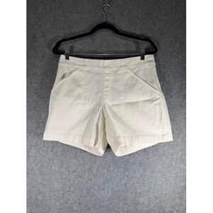 Spanx Shorts Women's Large‎ Denim Minimalist White High Waist Pull On Casual
